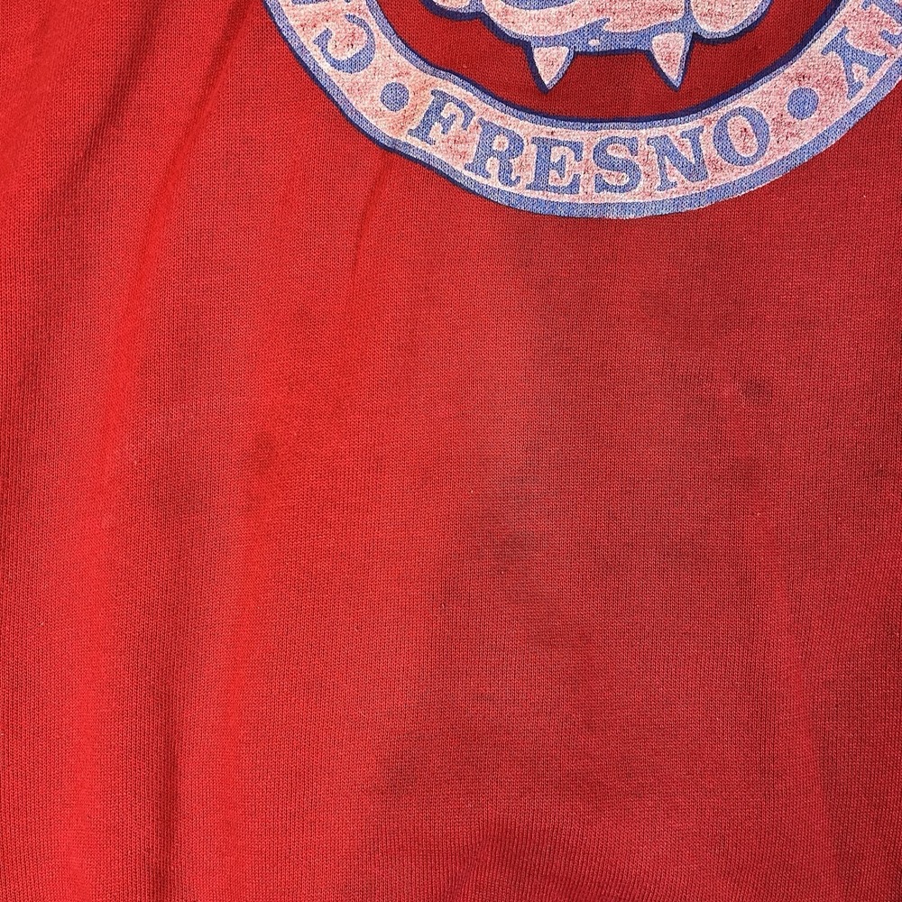 Vintage 90s Fresno State University Bulldogs Sweatshirt Size Large Red Tultex - Picture 7 of 13